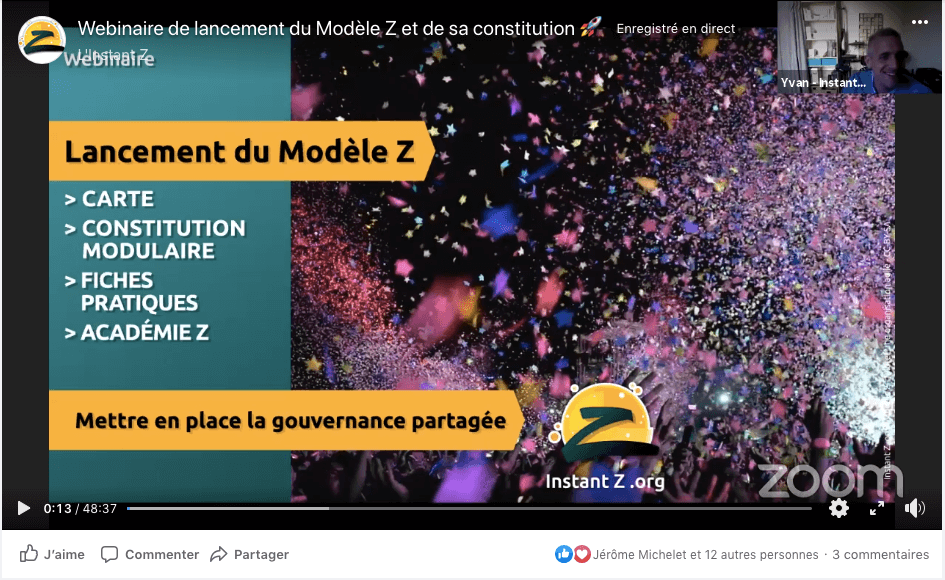 Webinaire lancement Modèle Z - Instant Z - gouvernance partagée