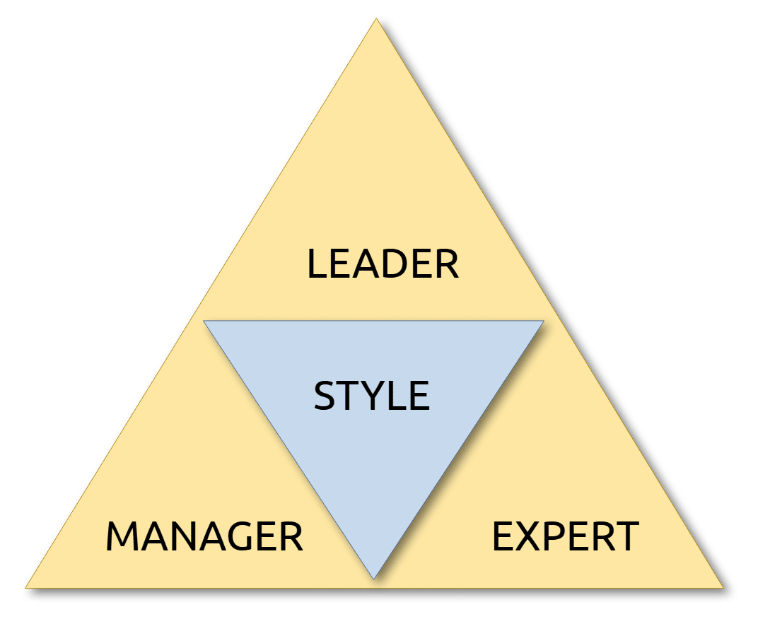 Triangle du leadership dans une organisation en gouvernance partagée